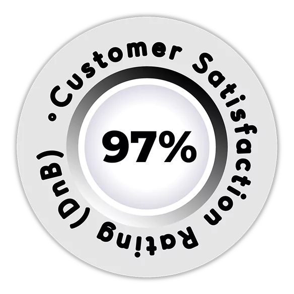 97% Customer Satisfaction Rating Verified by Dun & Bradstreet (DnB)